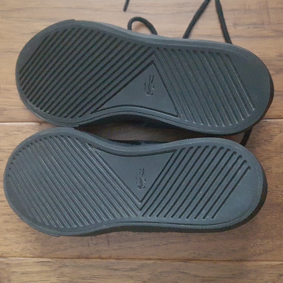 Lacoste Ortholite Esparre Chukka Black High Top Shoes Boys Size 1 - Picture 11 of 16